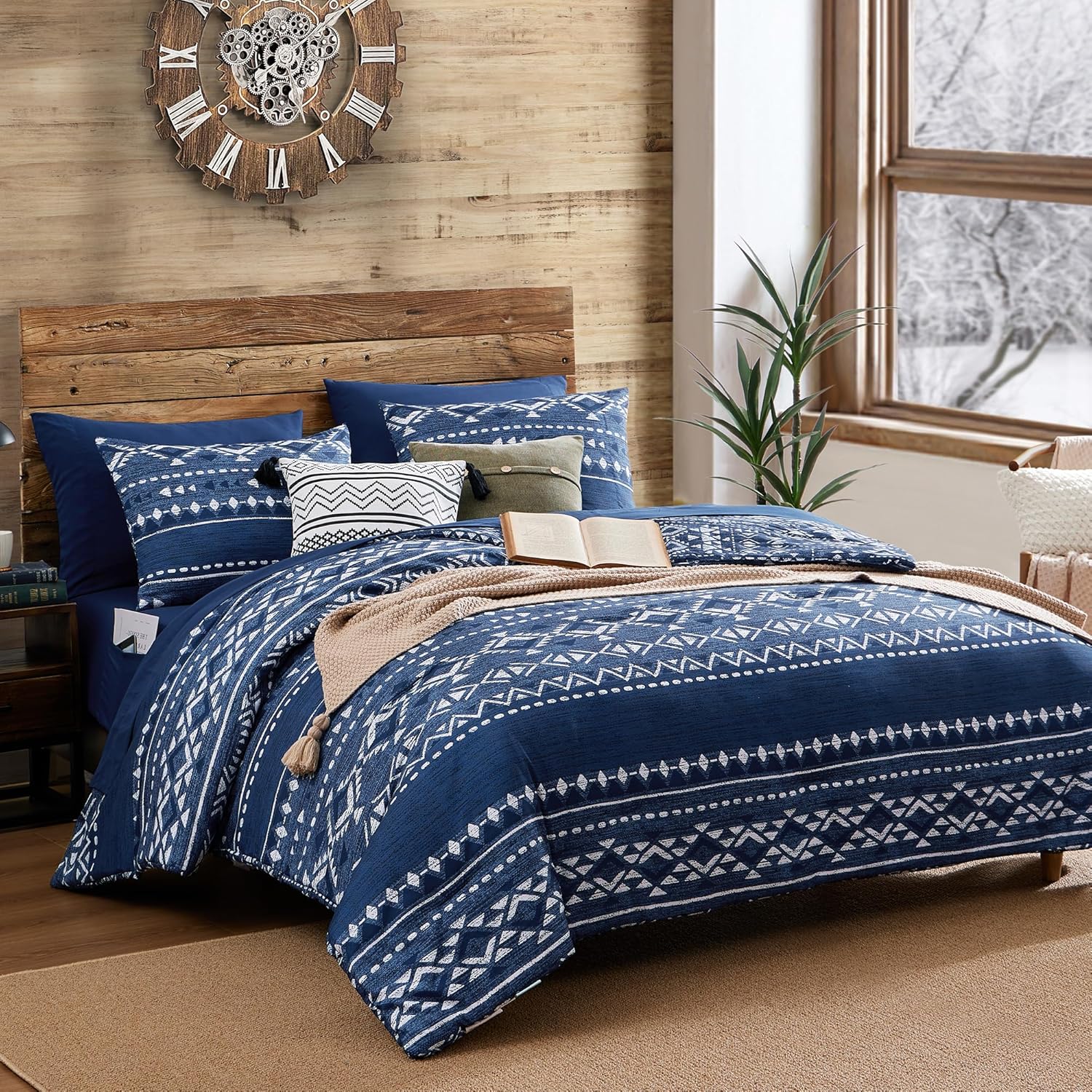 King Size Comforter Set- 7 Pieces