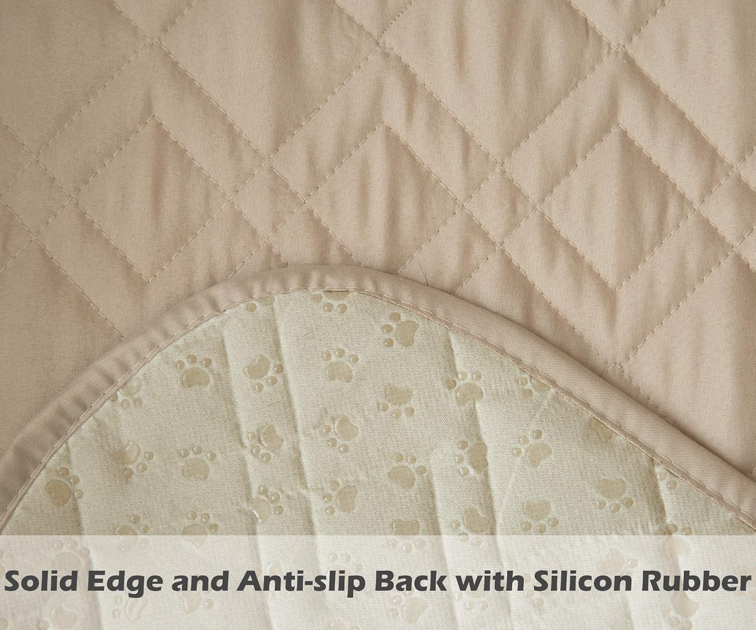 Ameritex Waterproof Nonslip Recliner Cover Stay in Place, Dog Chair Cover Furniture Protector, Ideal Recliner Slipcovers for Pets and Kids (Beige, 23")