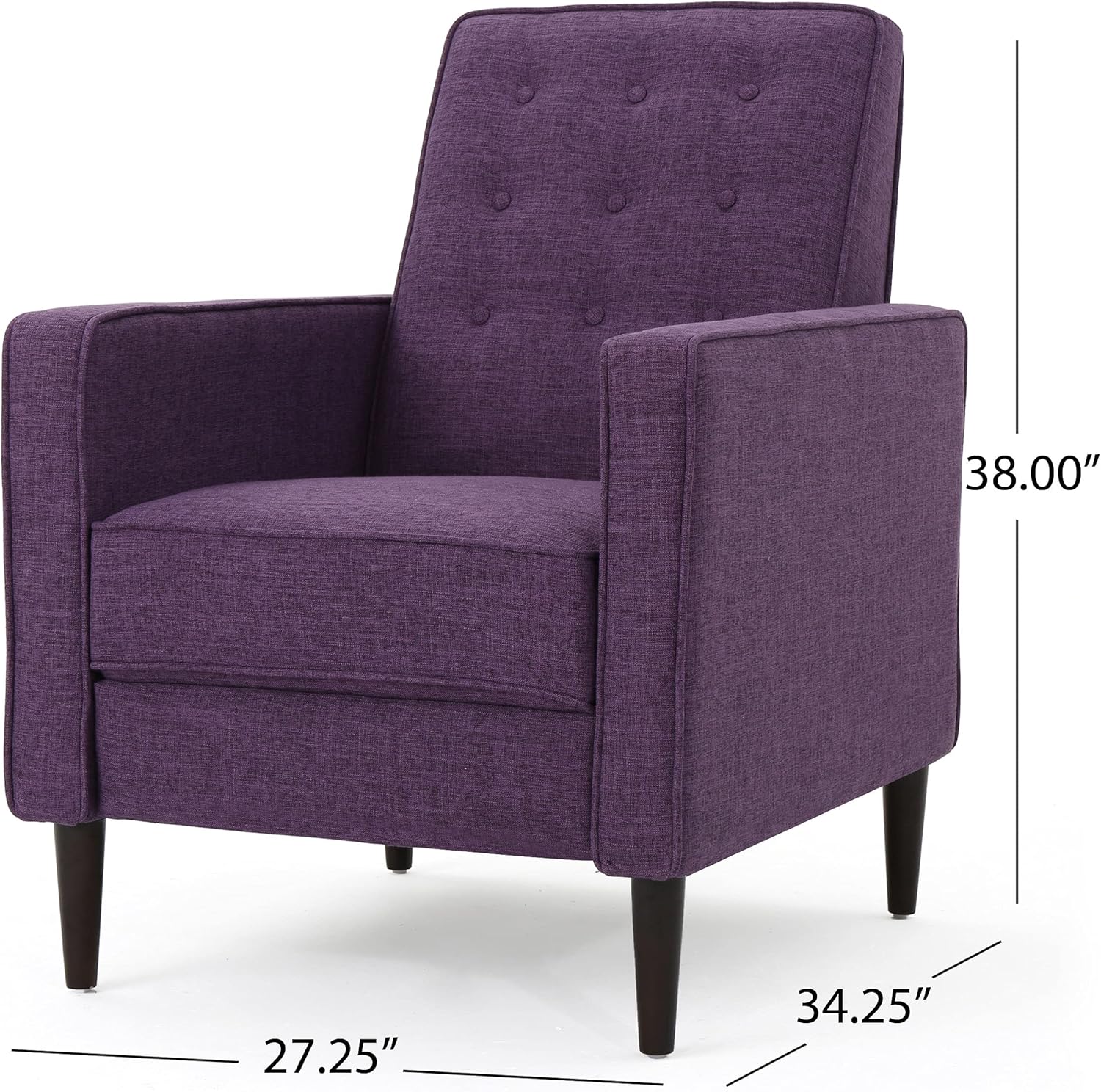 Modern Fabric Recliners, 2-Pcs Set