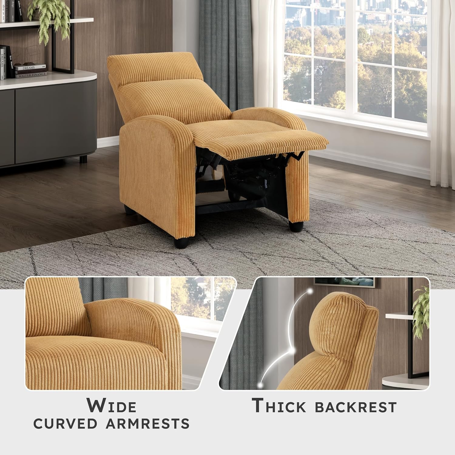 Recliner Chair Armchair Push Back Recliner