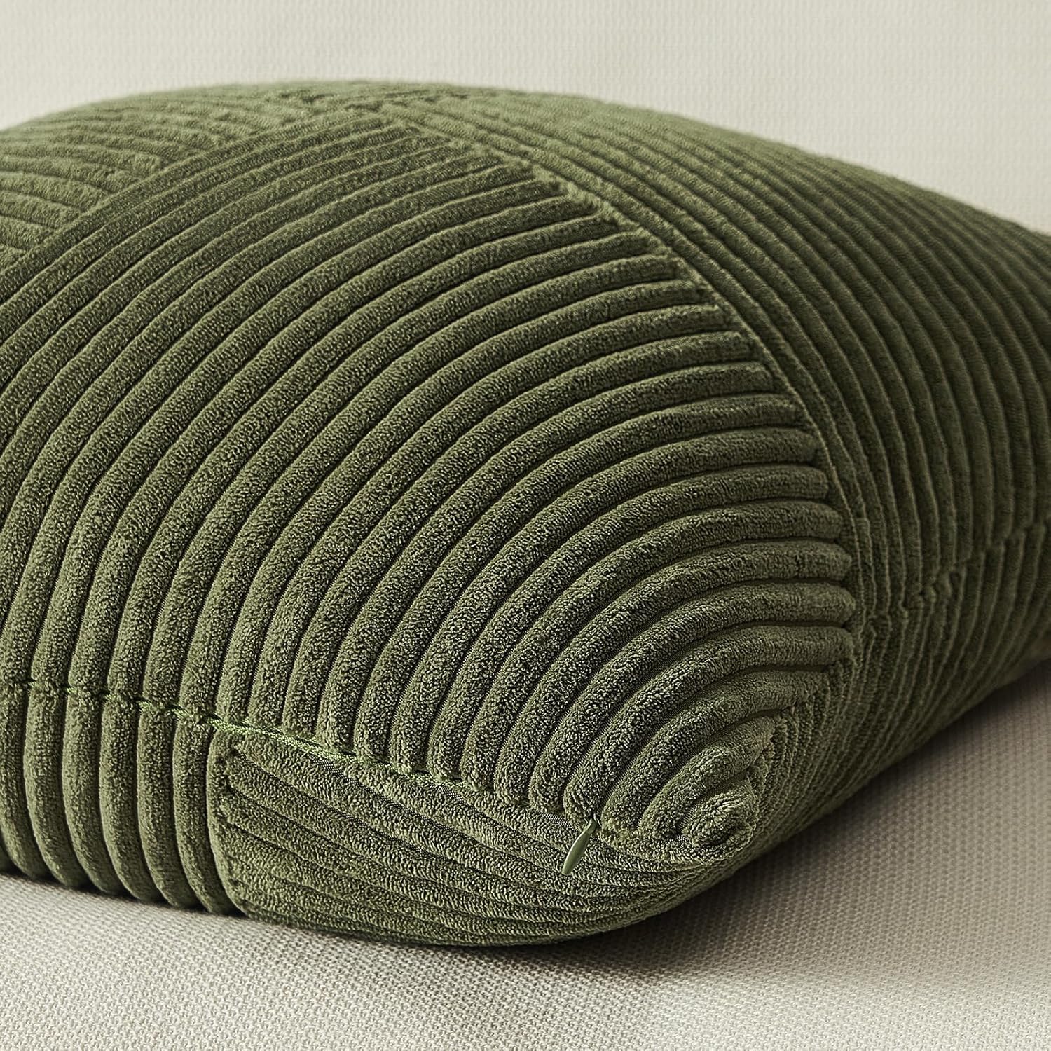 Olive Green Decorative Throw Pillow