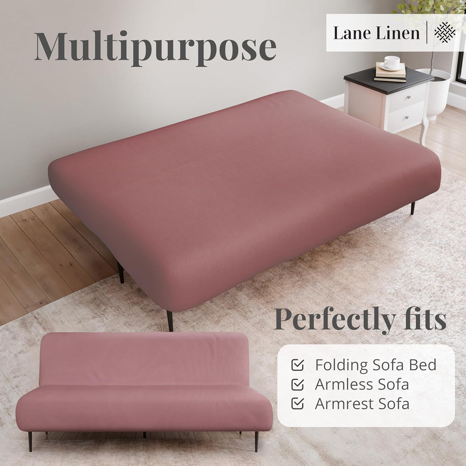 Armless Futon Cover