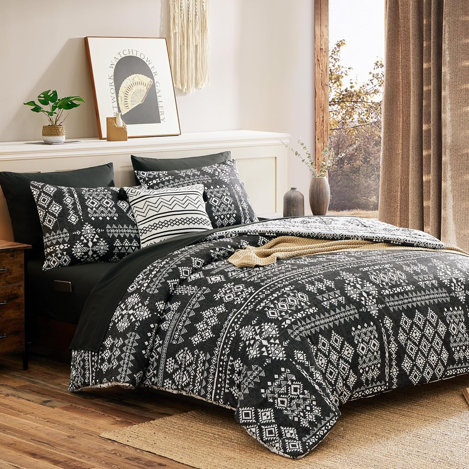 King Size Comforter Set- 7 Pieces