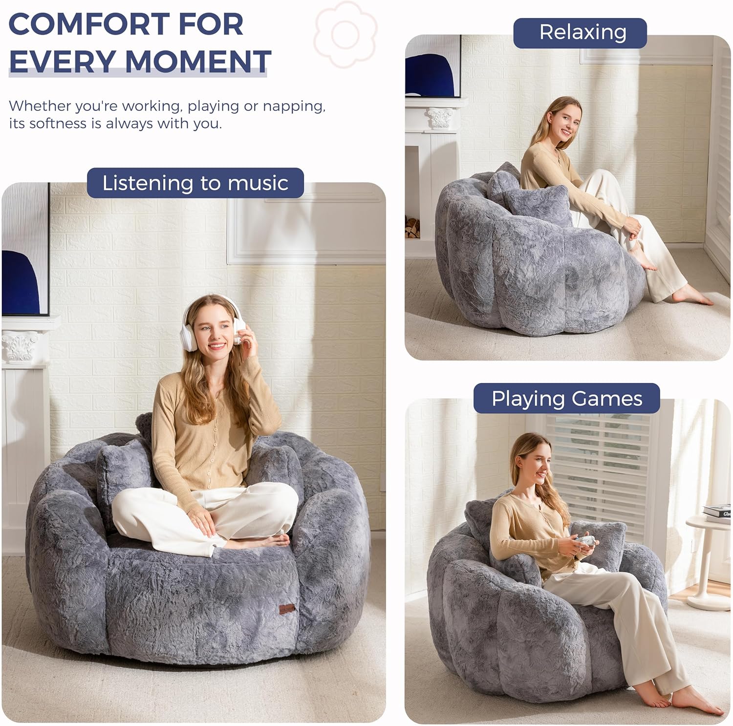 Bean Bag Chair for Adults,