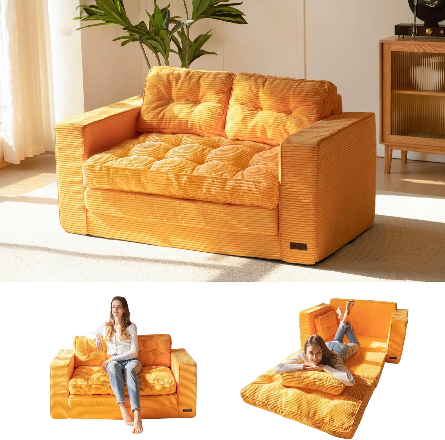 Convertible Sofa Bed, Pull Out Loveseat