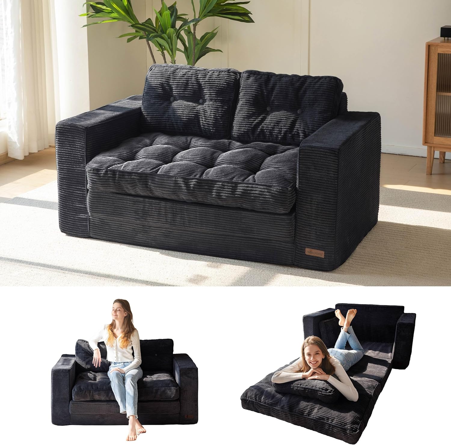 Convertible Sofa Bed, Pull Out Loveseat