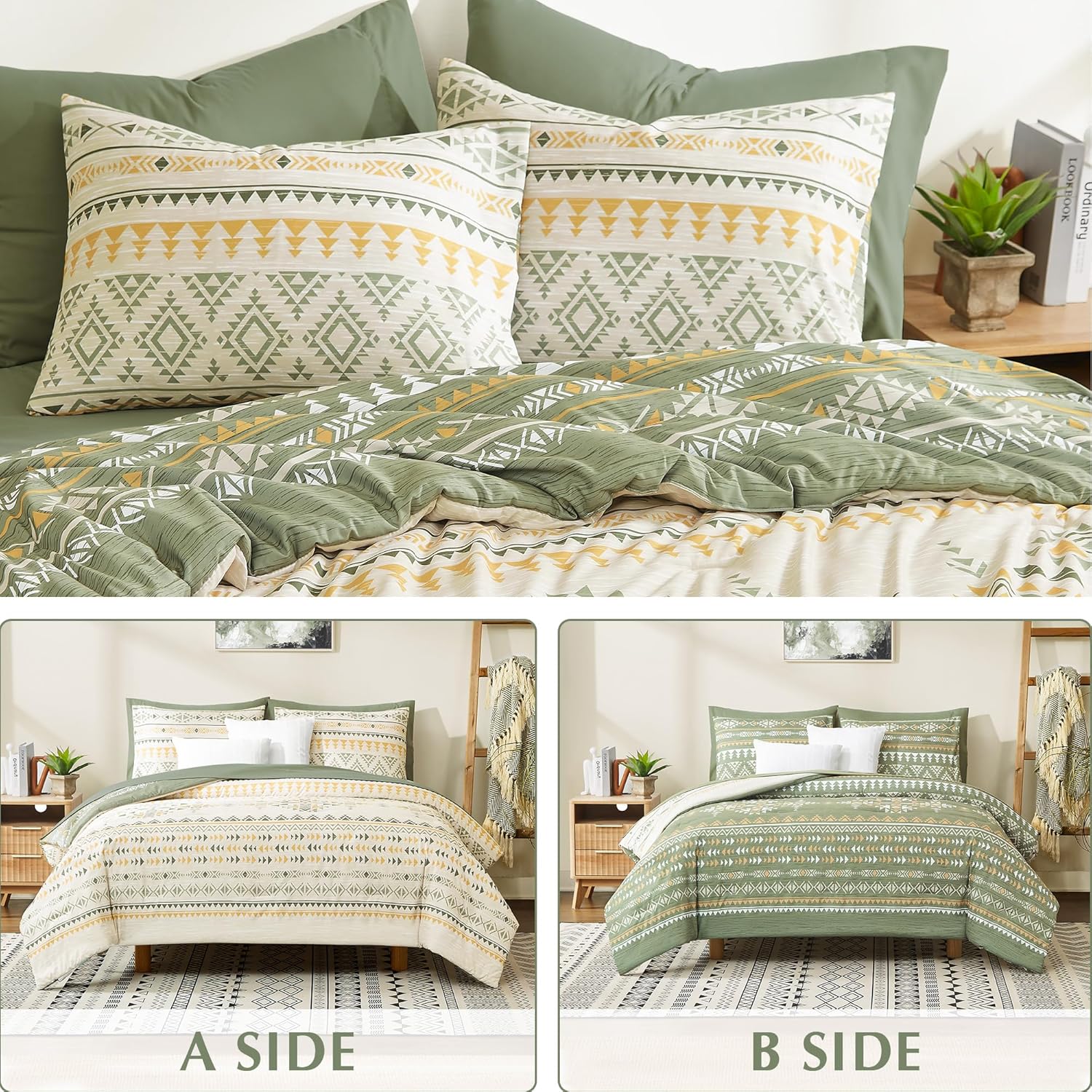 King Size Comforter Set- 7 Pieces