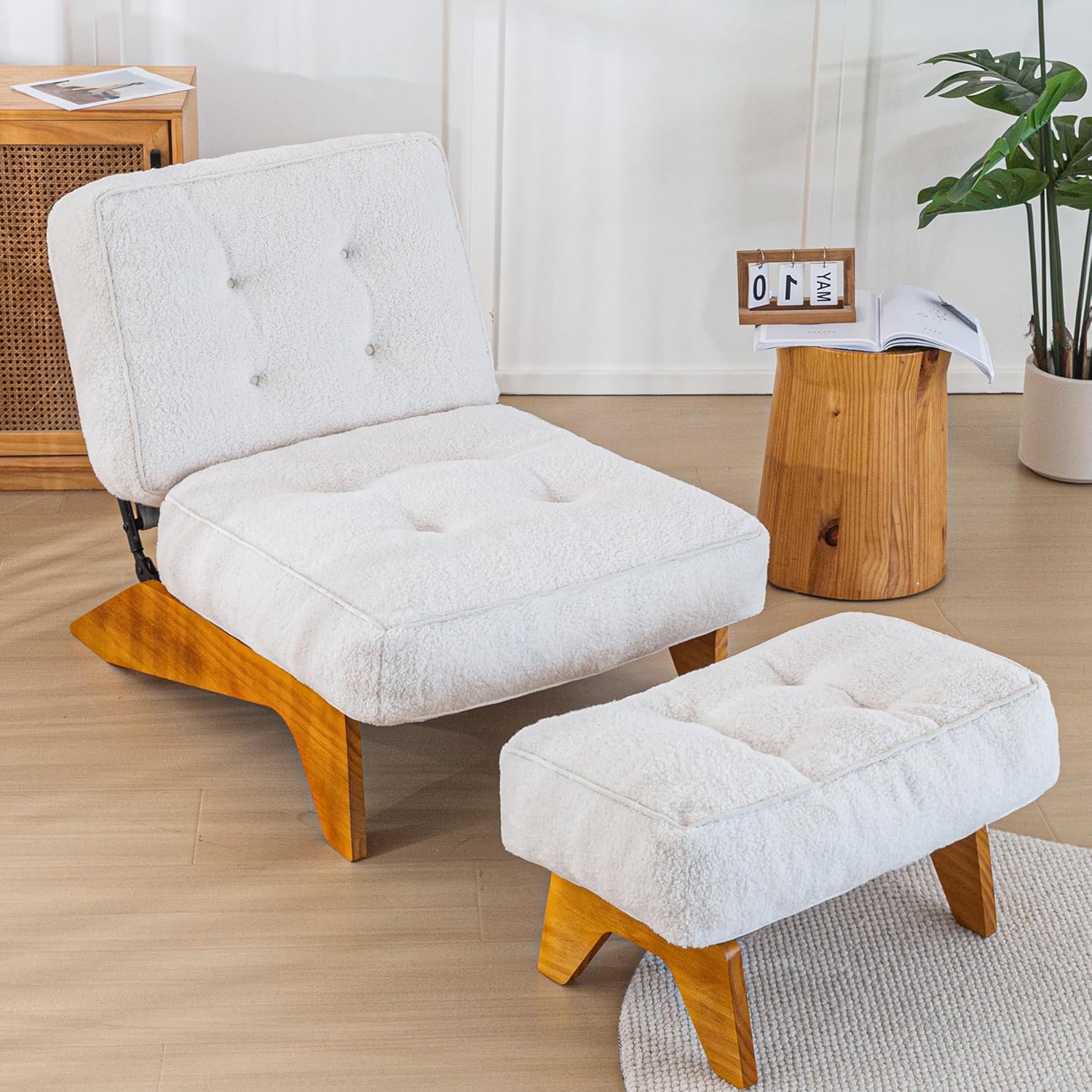 Adjustable Accent Chair with Ottoman