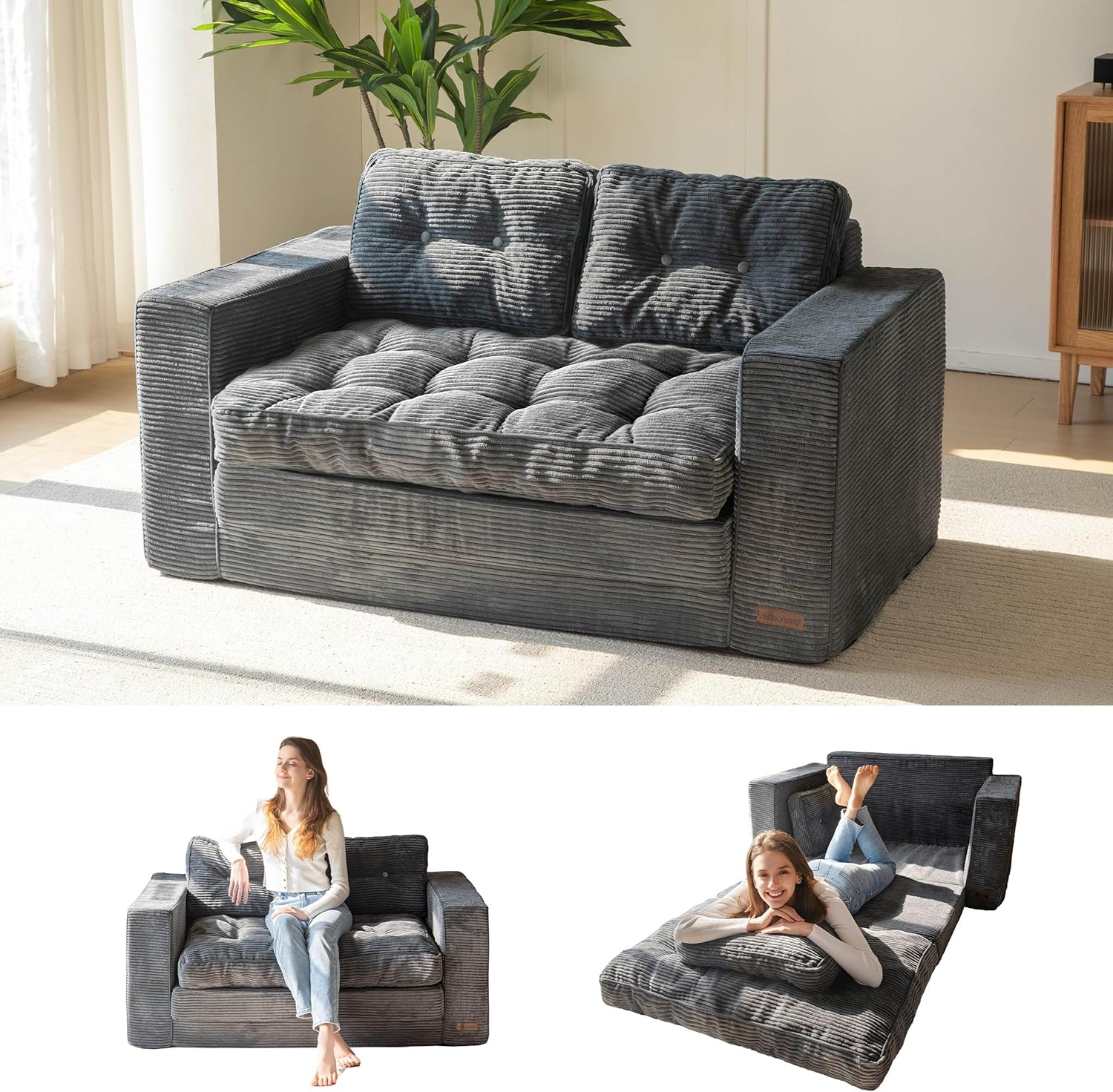 Convertible Sofa Bed, Pull Out Loveseat