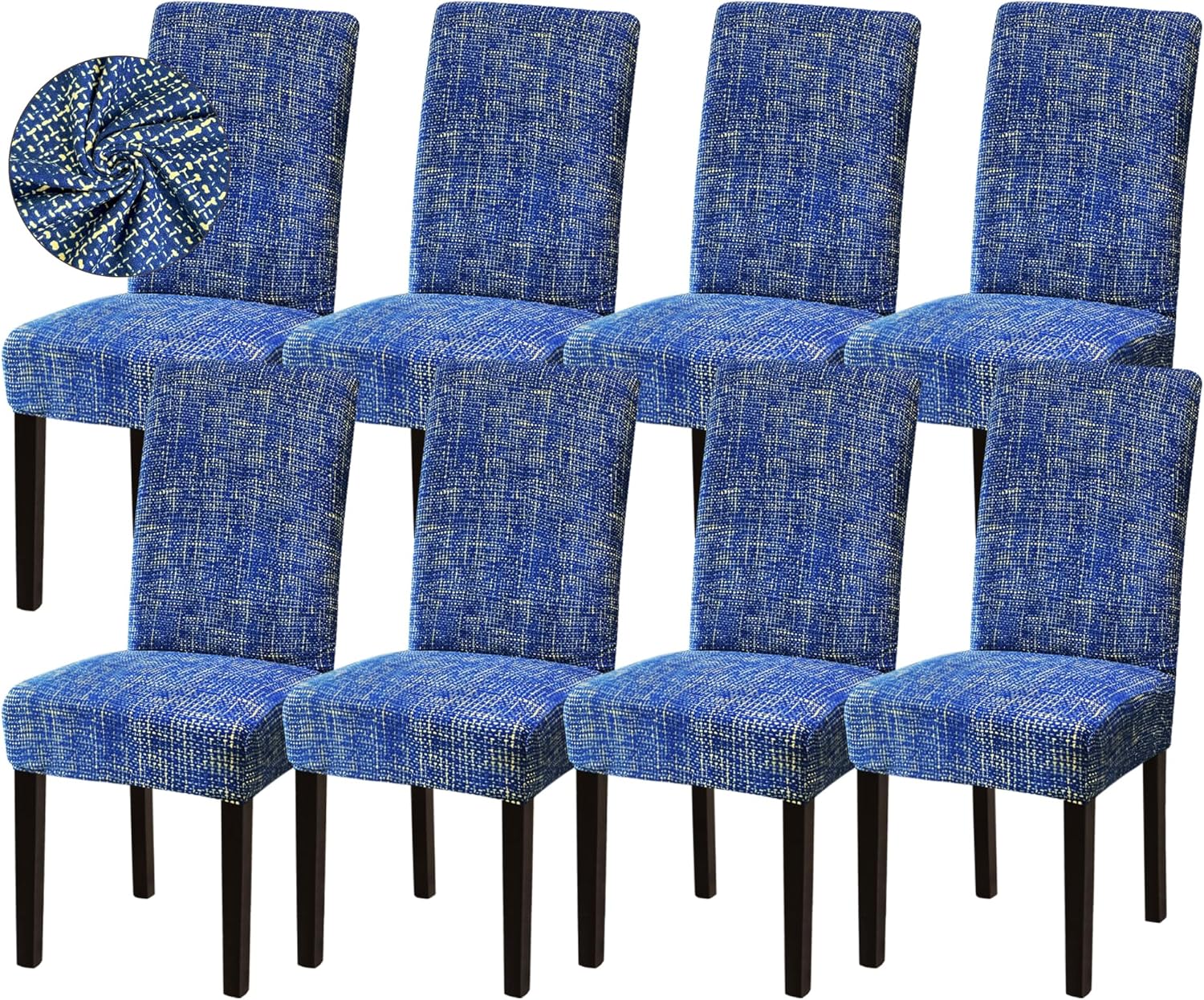 Sufdari Dining Chair Covers,Kitchen Cover,Parsons Slipcover,Spandex Protectors for Room Stretch Chairs Cover Set of 4 -Gray