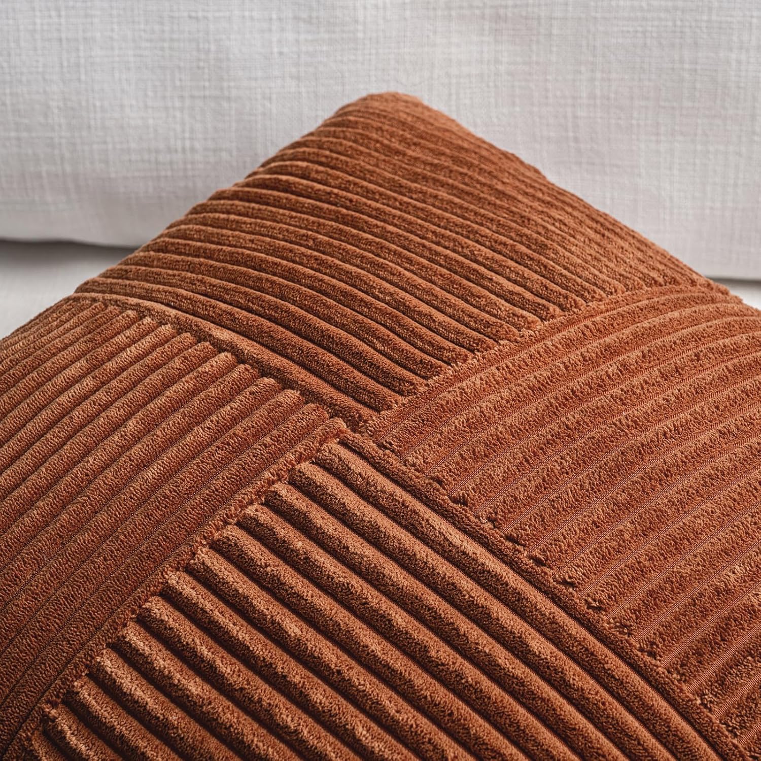 2 Packs Rust Boho Decorative Throw Pillow Covers