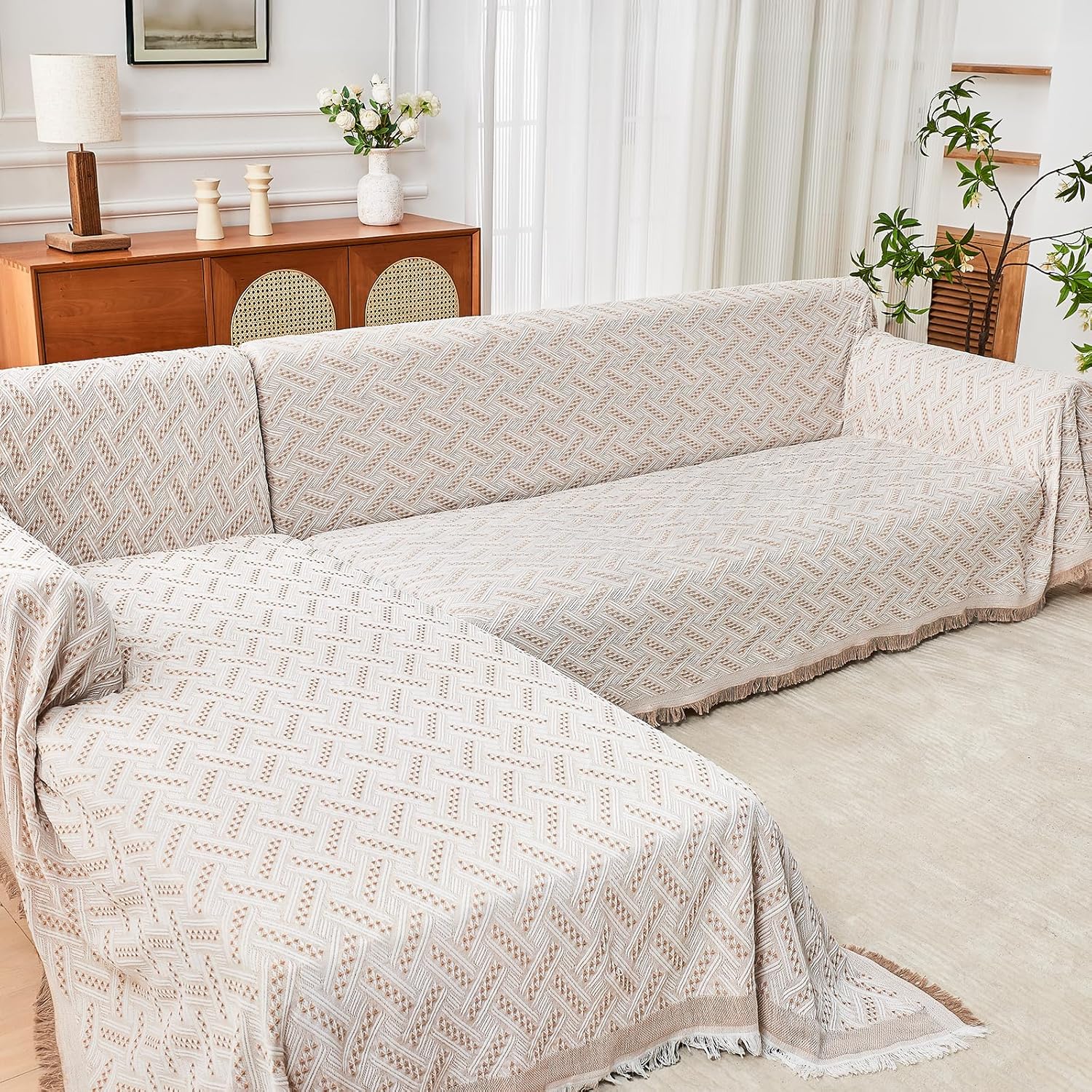 Couch Covers 2 Pieces L Shaped Sofa Cover