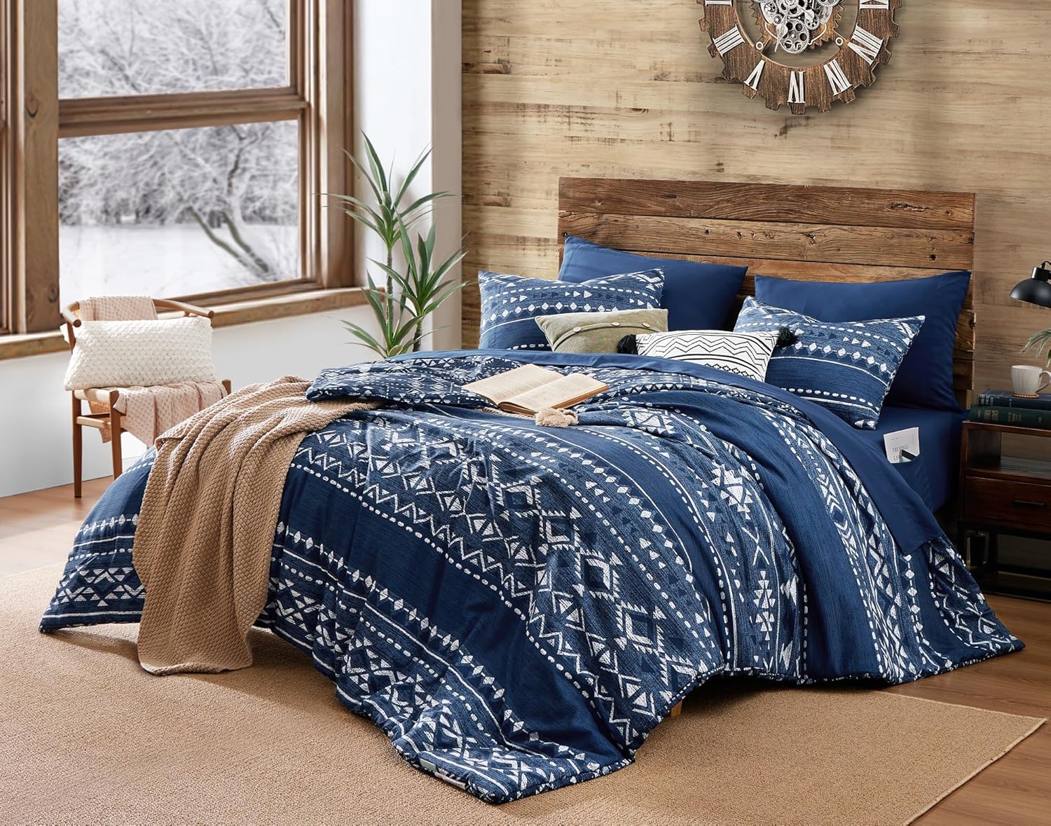 King Size Comforter Set- 7 Pieces