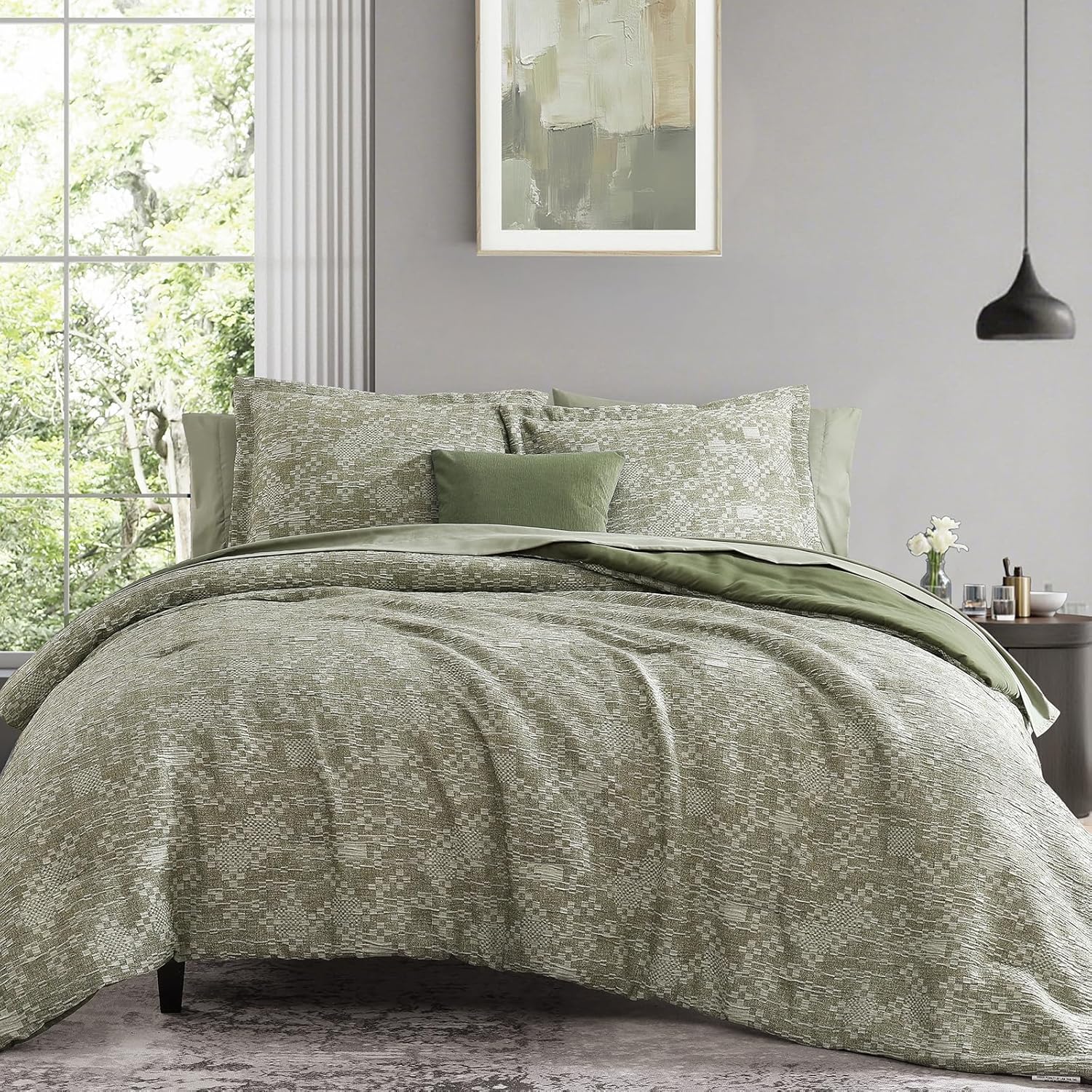 Charcoal Grey Queen Comforter Set