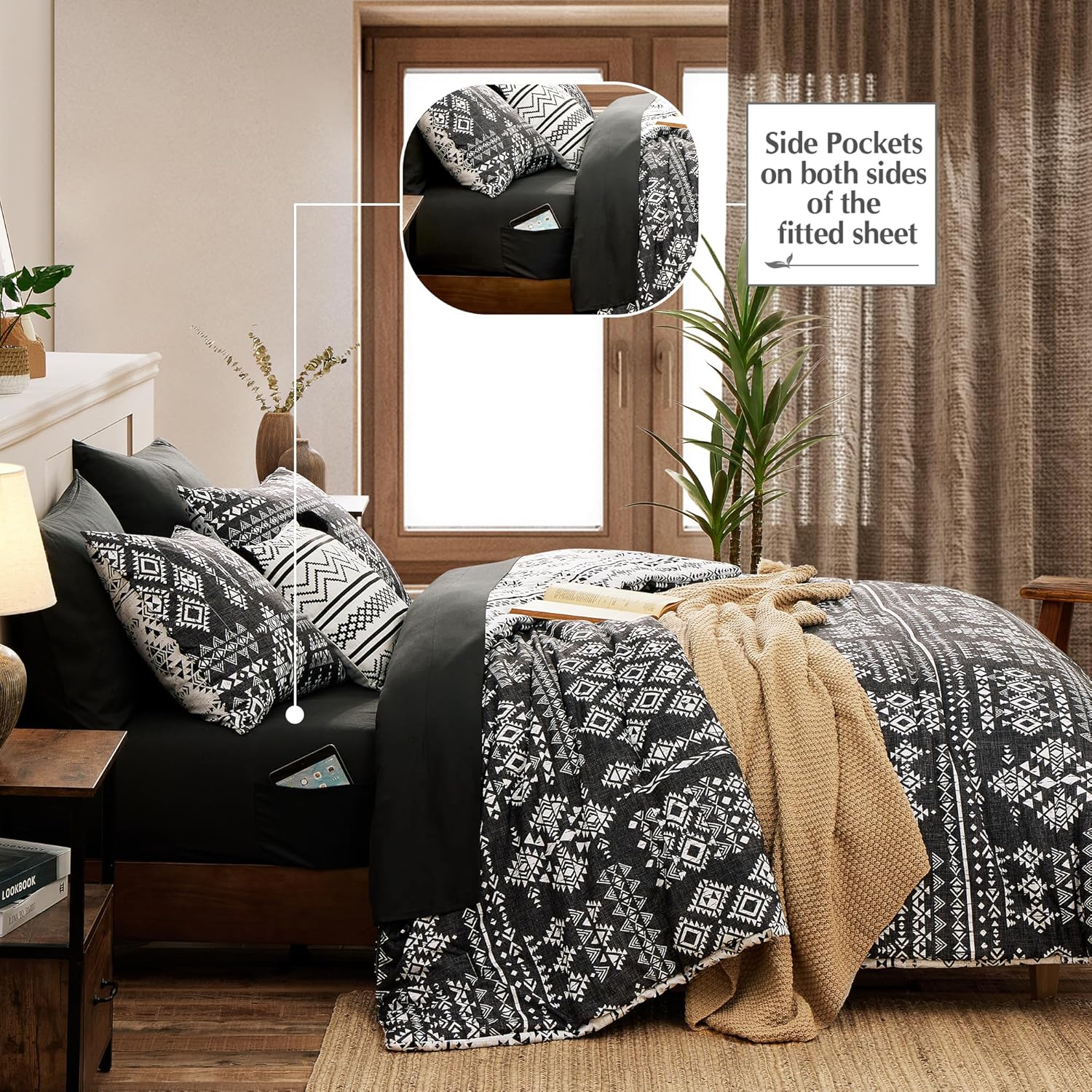 King Size Comforter Set- 7 Pieces