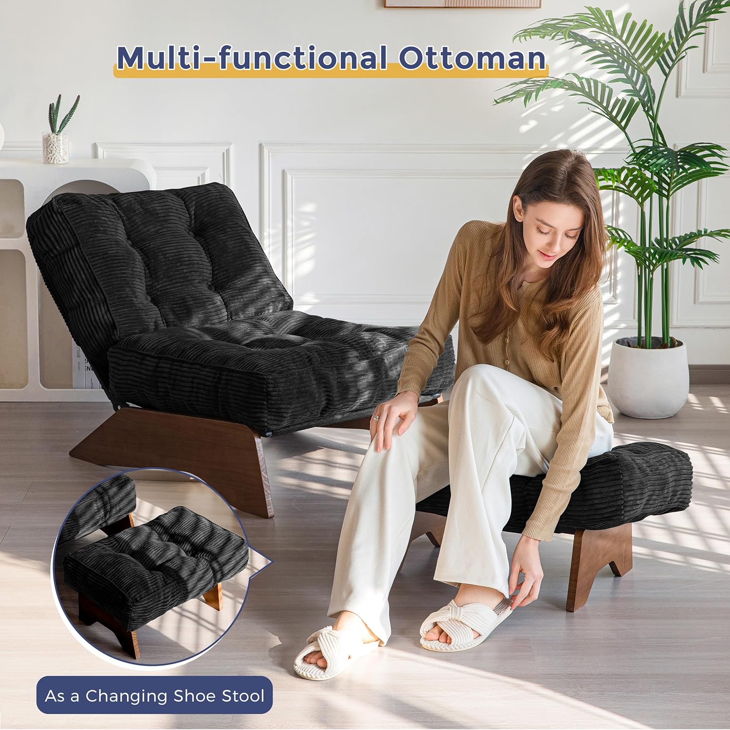 Accent Chair with Ottoman