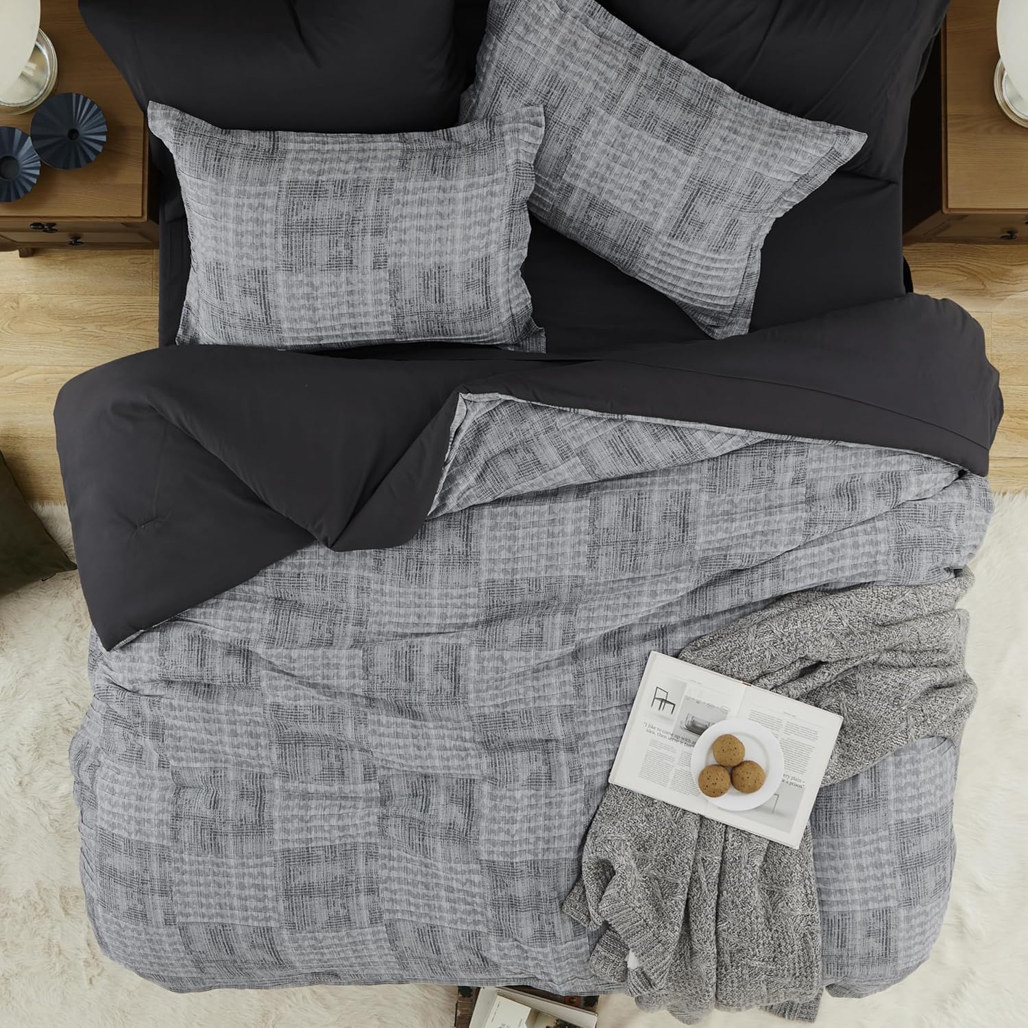 Charcoal Grey Queen Comforter Set