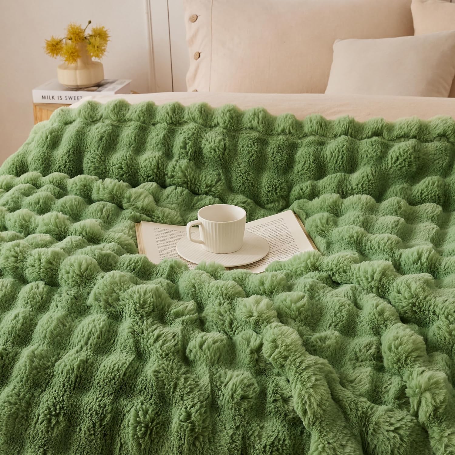 Fur Throw Blanket for Couch