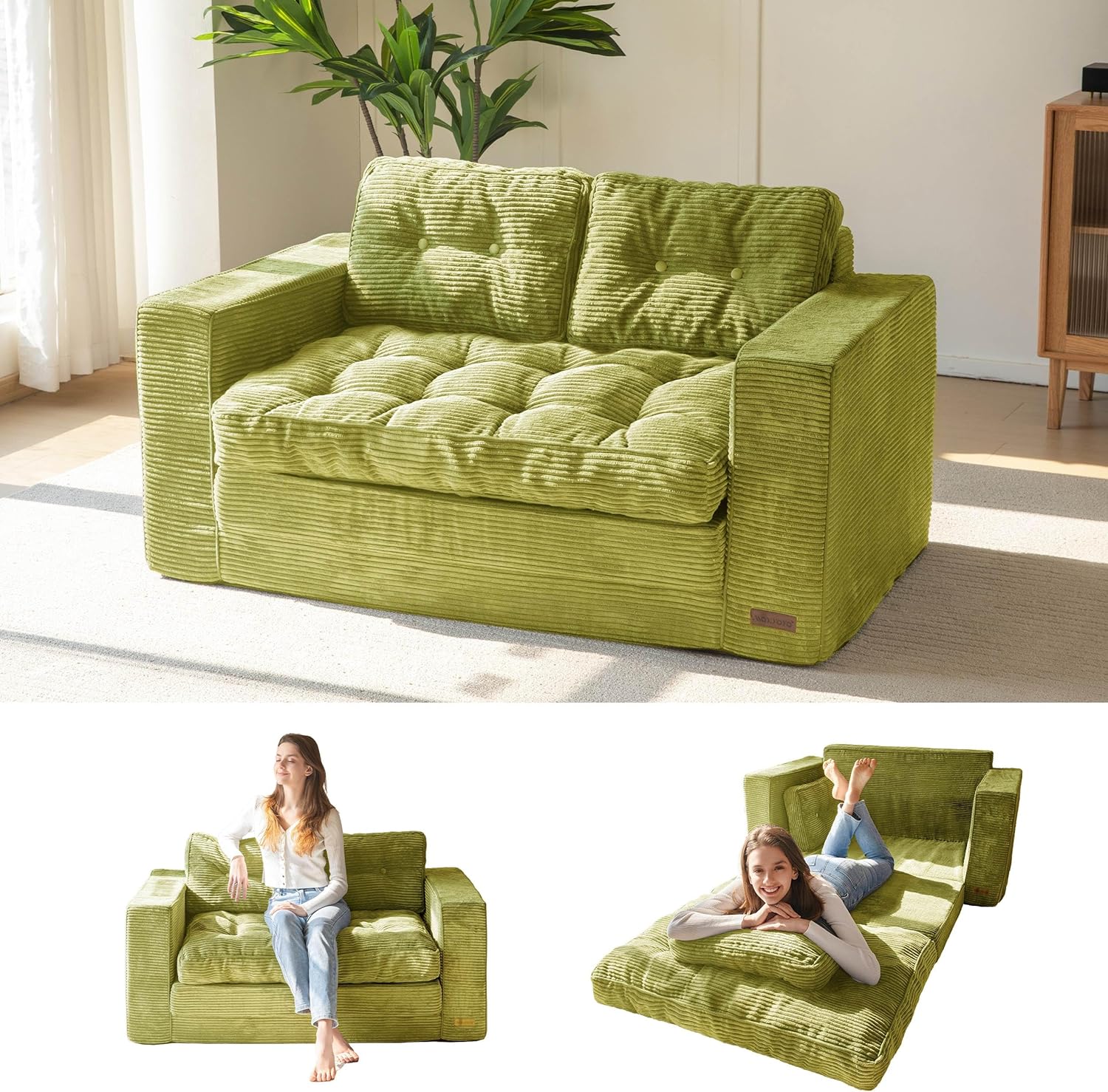 Convertible Sofa Bed, Pull Out Loveseat