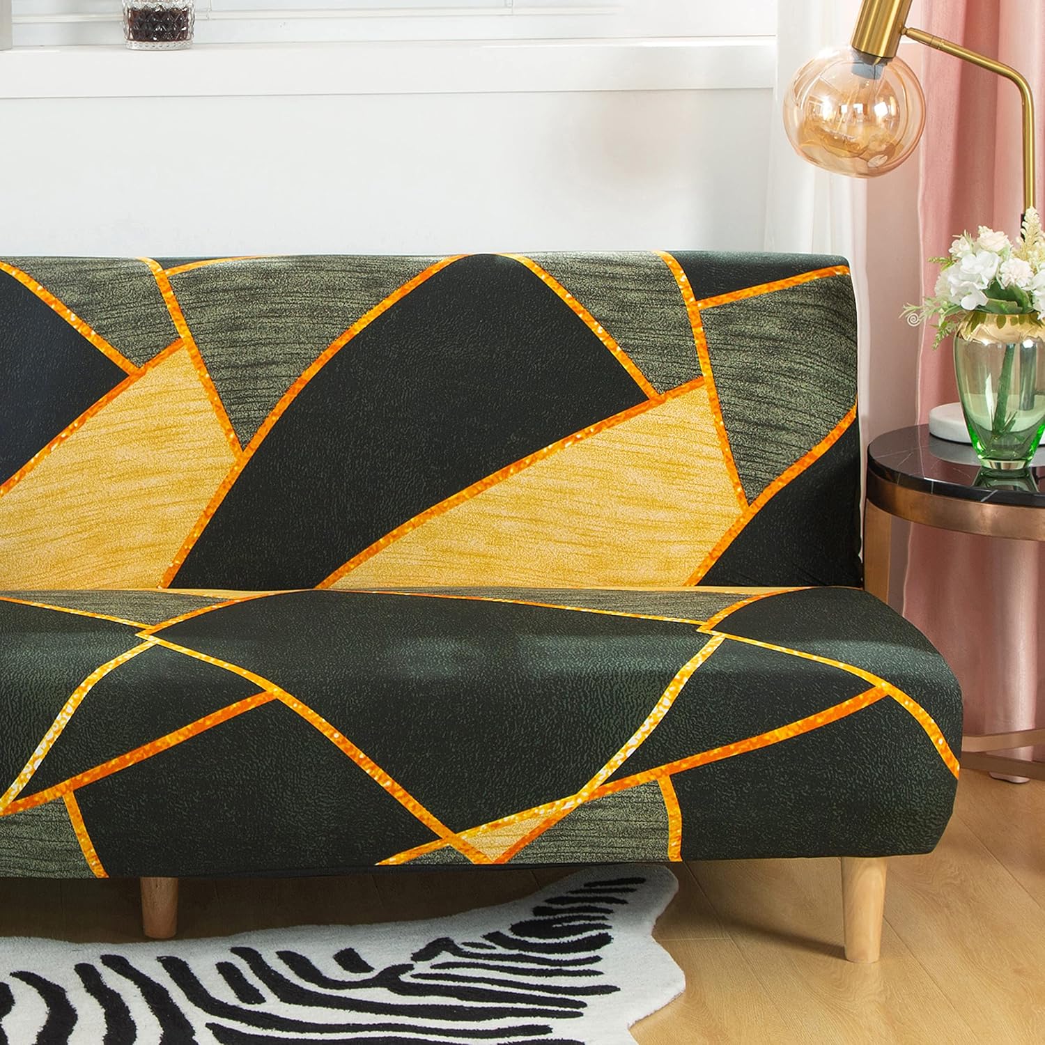 Armless Futon Slipcovers Stretch Folding Sofa