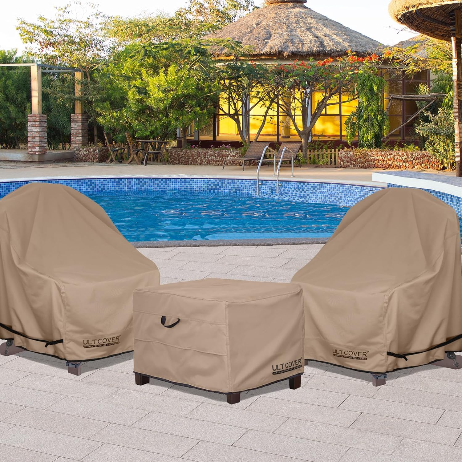 Waterproof Patio Ottoman Cover Rectangular