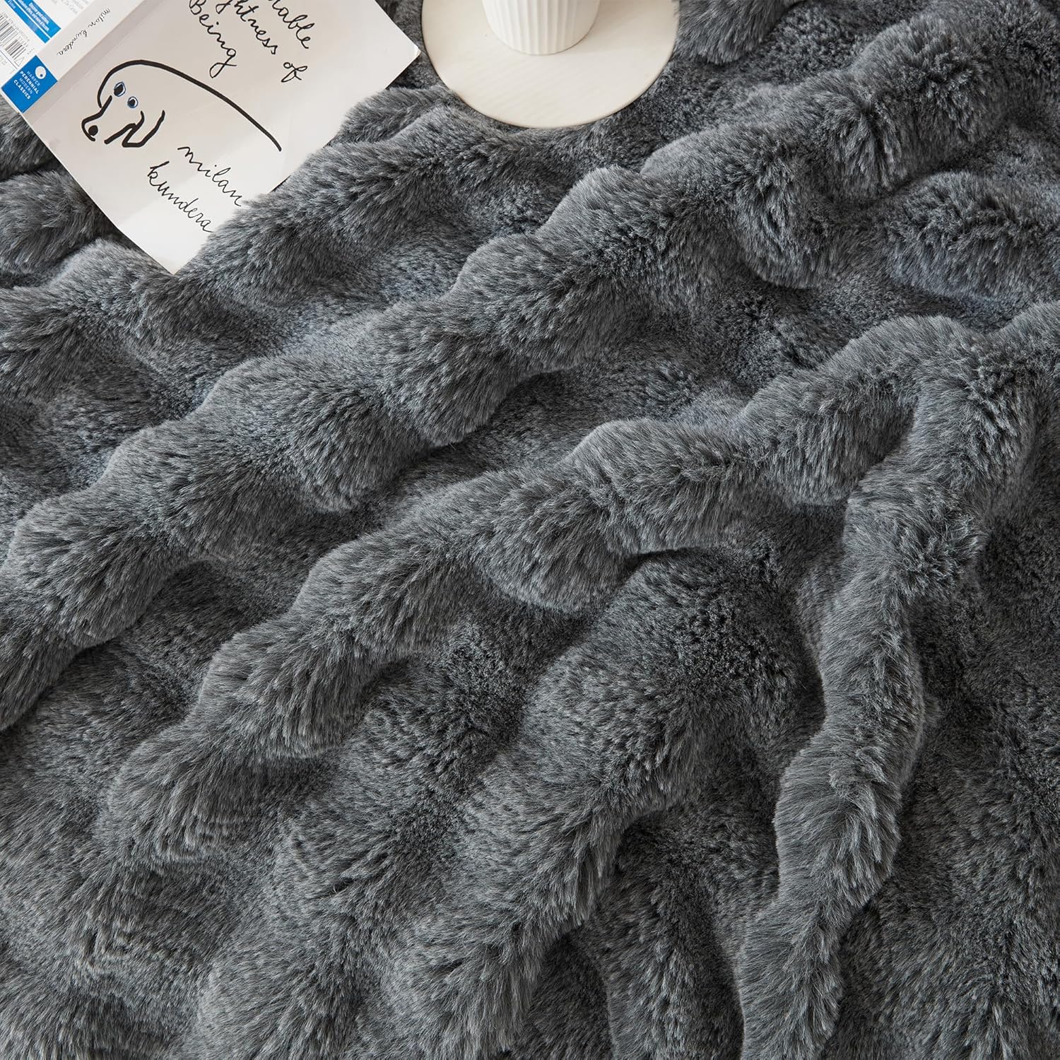 Fur Throw Blanket for Couch