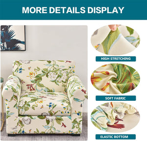 2 Piece Chair Covers Printed Sofa Covers Couch Covers Washable Armchair Sofa Couch Slipcover Furniture Protector with Elastic Bottom for Living Room (Armchair, 28), Small