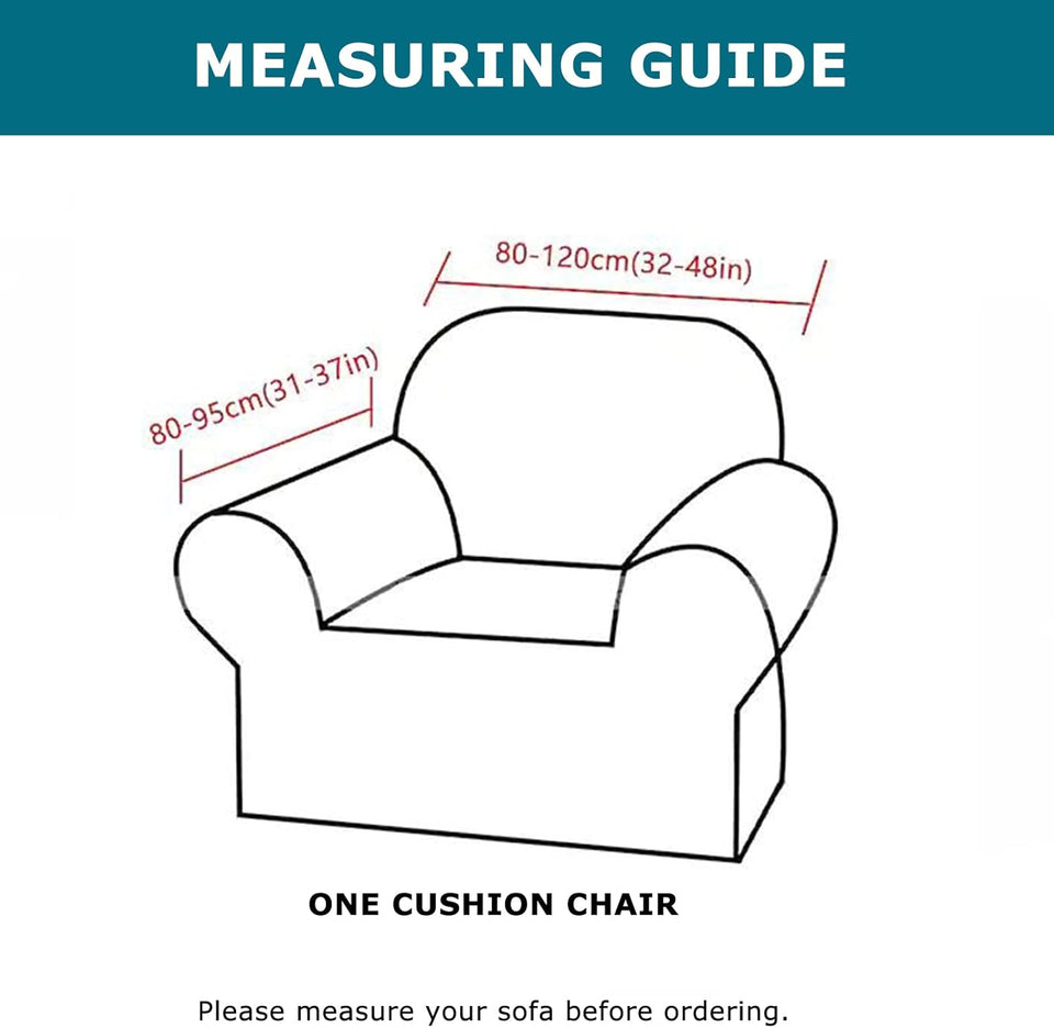 2 Piece Chair Covers Printed Sofa Covers Couch Covers Washable Armchair Sofa Couch Slipcover Furniture Protector with Elastic Bottom for Living Room (Armchair, 28), Small